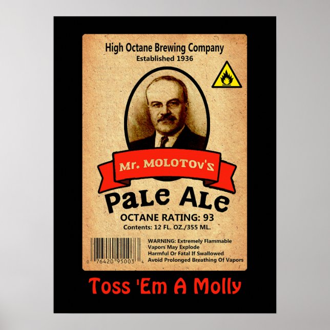 Póster Etiqueta Pale Ale de Molotov (Frente)