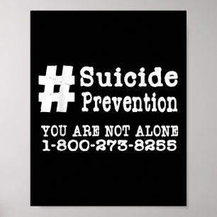 Póster Etiqueta para la prevención del suicidio - Salud m