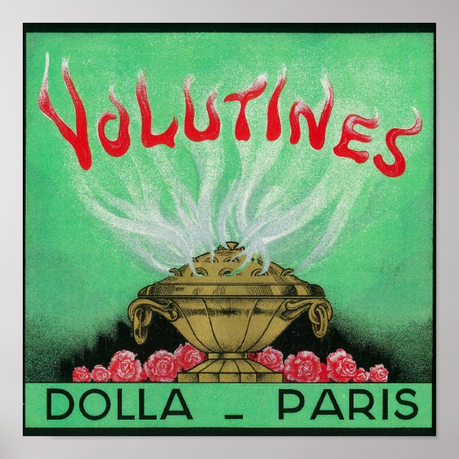 Póster Etiqueta Perfume de VoltinesParís, Francia (Frente)