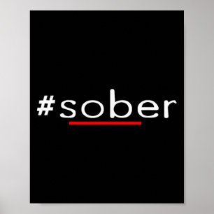 Póster Etiqueta Sobrio Orgullo de Recuperación Motivacion