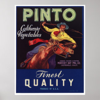 Póster Etiquetas Vintage Viejas Vegetales