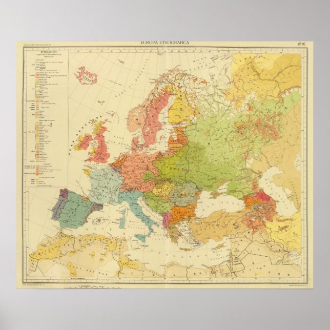 Póster etnografía europea de 1516 (Frente)