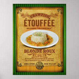 Póster Etouffee New Orleans Cajun Poster
