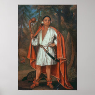 Póster Etow Oh Koam, Rey de las Naciones del Río, 1710