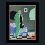 Póster Ettore Tito Pochoir Art Deco<br><div class="desc">Ettore Tito,  Art Deco,  Print- Uno de los cuatres proverbios Par Tito "mano en bolsillo"</div>