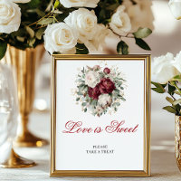 Eucalipto Amor es Dulce Rubor Borgoña Floral Sig