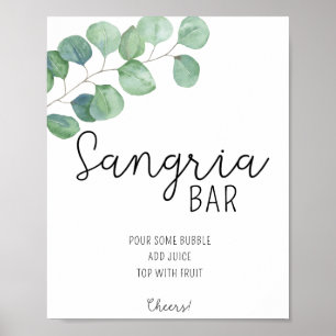 Póster Eucalipto - cartel de bar de sangría