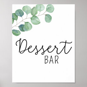 Póster Eucalipto - cartel de barra de postres