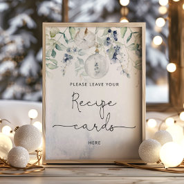 Póster Eucalipto de invierno deja tu tarjeta de receta aq