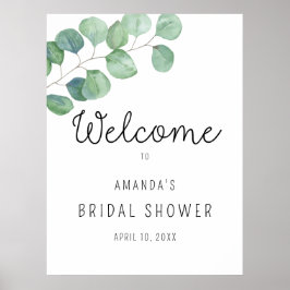Póster Eucalipto - Letrero de Bienvenida para Despedida d