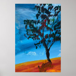 Póster "Eucalipto" Pintura original acrílica sobre lienzo
