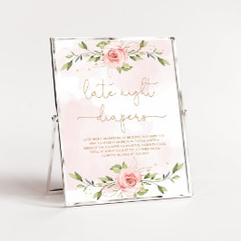 Póster Eucalipto rosa de color ruidoso Diabetes nocturnos