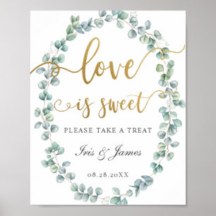 Póster Eucalipto Verdor Amor es Dulce Toma un Regalo
