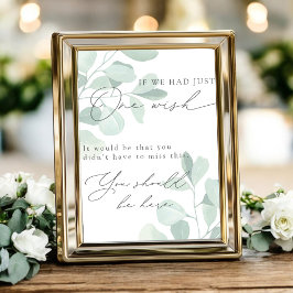 Póster Eucaliptus caprichoso Boda en el Rótulo de la memo