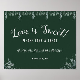 Póster Eucalyptus Amor es Dulce Bridal Shower Boda 