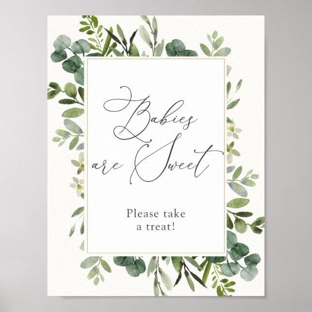 Póster Eucalyptus Babies son un dulce regalo Sign (Frente)