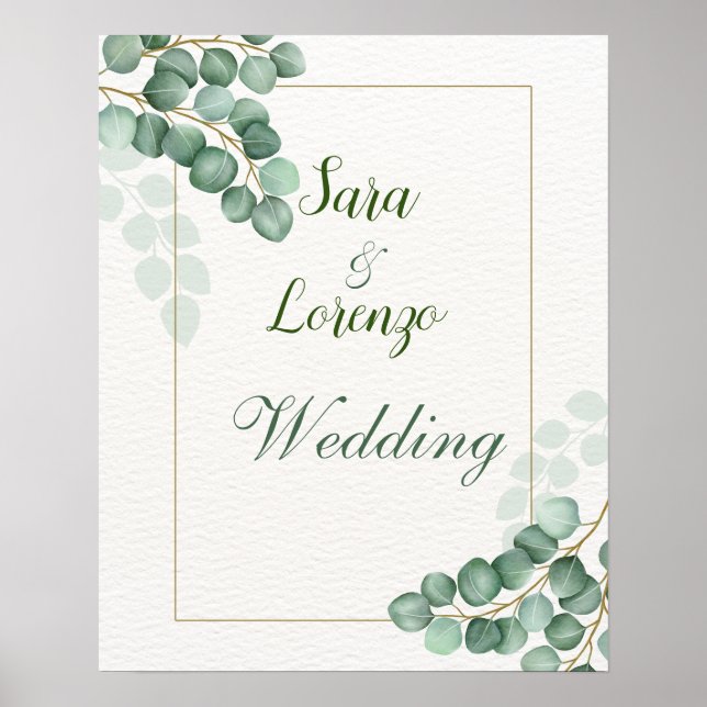 Póster Eucalyptus Boda Poster Vegetación acuática (Frente)