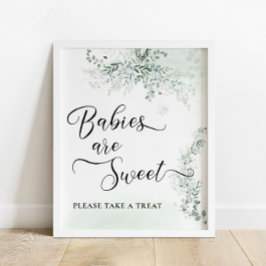 Póster Eucalyptus Botánica Sage Green Babies are Sweet