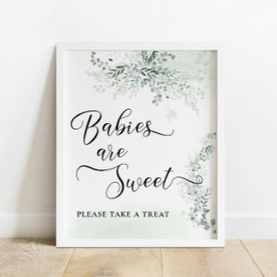 Póster Eucalyptus Botánica Sage Green Babies are Sweet