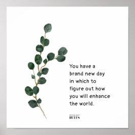 Póster Eucalyptus deja al Jefe Lady Cita Motivacional Pos