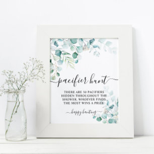 Póster Eucalyptus deja la vegetación Pacificador Rótulo d