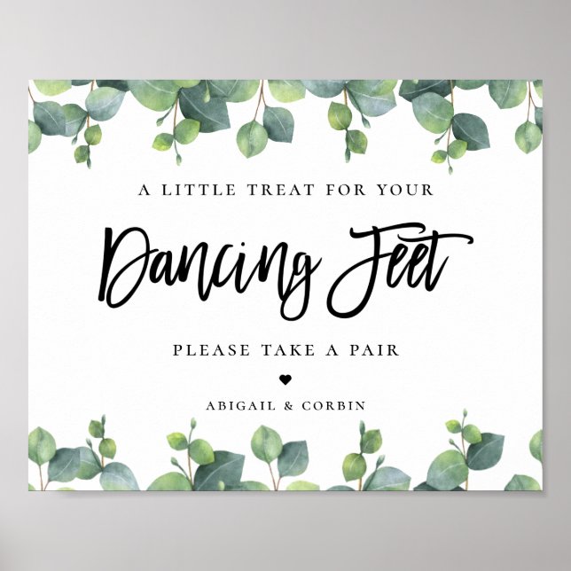 Póster Eucalyptus Deja Poster Boda Flip Flops (Frente)