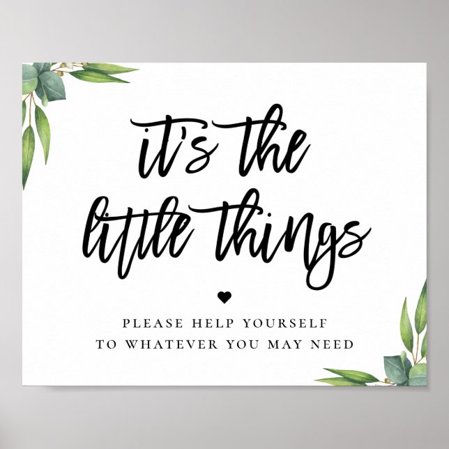 Póster Eucalyptus deja Poster de Boda de restauración (Frente)