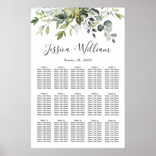 Póster Eucalyptus Floral 15 Tablas Boda SILLÓN DE SEGURID