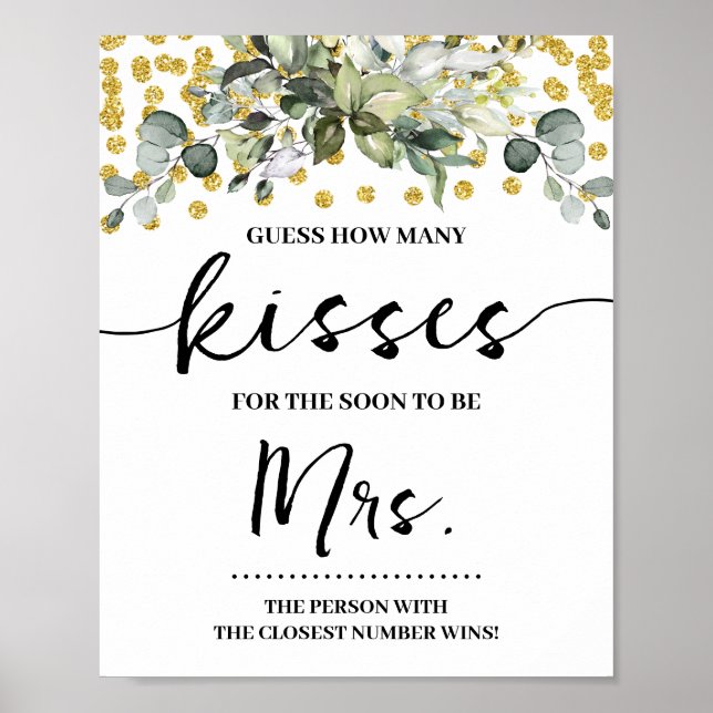Póster Eucalyptus Gold Cuántos besos para la seña de la s (Frente)