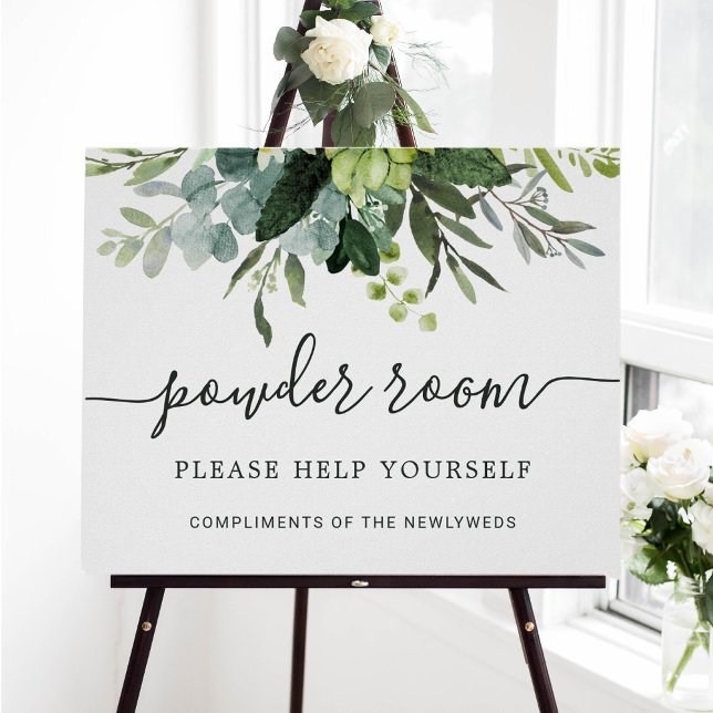 Póster Eucalyptus Green Foliage Boda Polvo Rótulo de habi (Subido por el creador)
