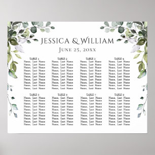 Póster Eucalyptus Greenery 8 Tablas Boda SILENCIO GRÁFICO
