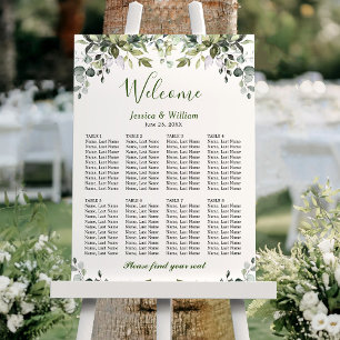 Póster Eucalyptus Greenery 8 Tablas Boda SILENCIO GRÁFICO