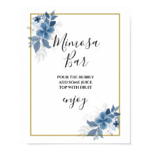 Eucalyptus Greenery Bridal Shower Mimosa Bar Sign