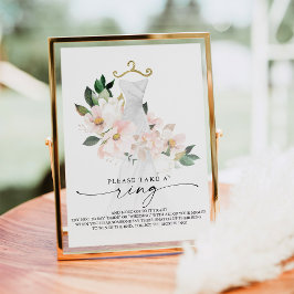 Póster Eucalyptus Greenery Bridal Shower Ring Game Poster