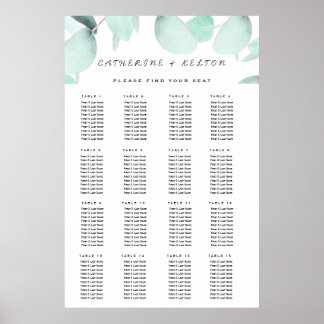 Póster Eucalyptus Greenery Poster simple y moderno