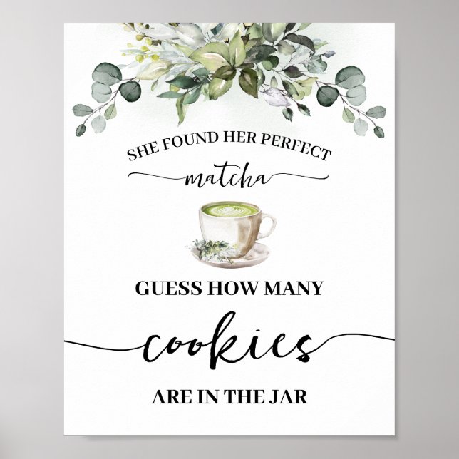 Póster Eucalyptus Matcha How Many Cookies Shower Game (Frente)