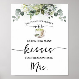Póster Eucalyptus Matcha How Many Kisses for Mrs Game