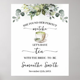 Póster Eucalyptus Matcha Let's have Tea with Bride
