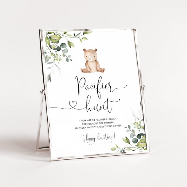 Póster Eucalyptus oso Pacifier caza bebé juego de ducha (Subido por el creador)