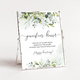 Póster Eucalyptus Pacifier caza juego de ducha de bebé