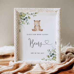 Póster Eucalyptus pequeño oso adivina cuántos osos gommy