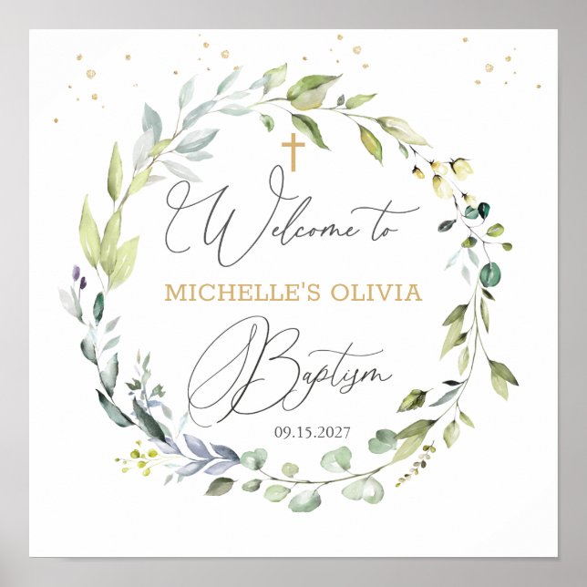 Póster Eucalyptus Poster de Bautismo en la Cruz Herbal de (Frente)