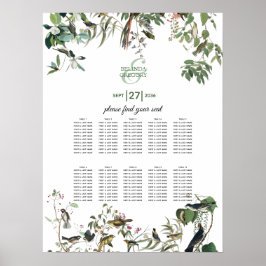 Póster Eucalyptus Sale de la tabla de asientos del Boda d