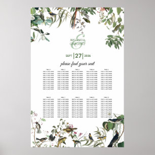 Póster Eucalyptus Sale de la tabla de asientos del Boda d