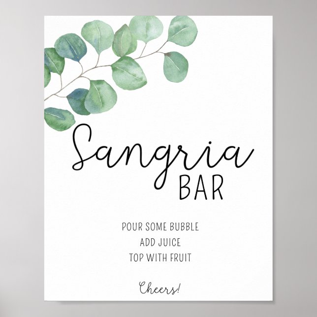 Póster Eucalyptus - Sangria bar poster (Frente)