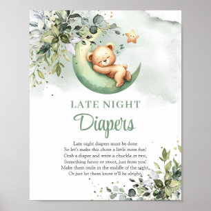 Póster Eucalyptus sobre la luna género neutro en la noche