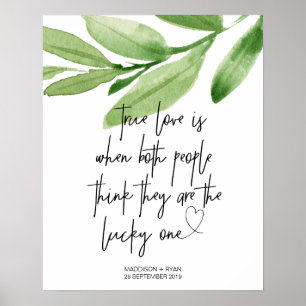 Póster Eucalyptus Verde Boda al aire libre Bienvenida al 