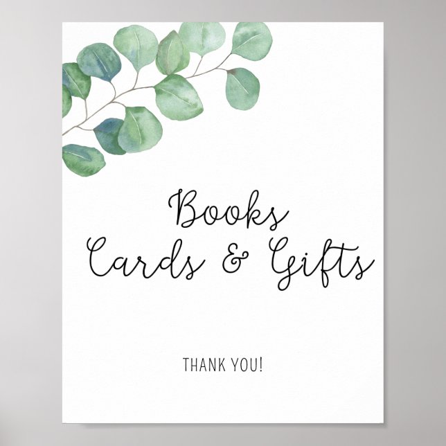 Póster Eucalyptus verde - Libros tarjetas y regalos (Frente)
