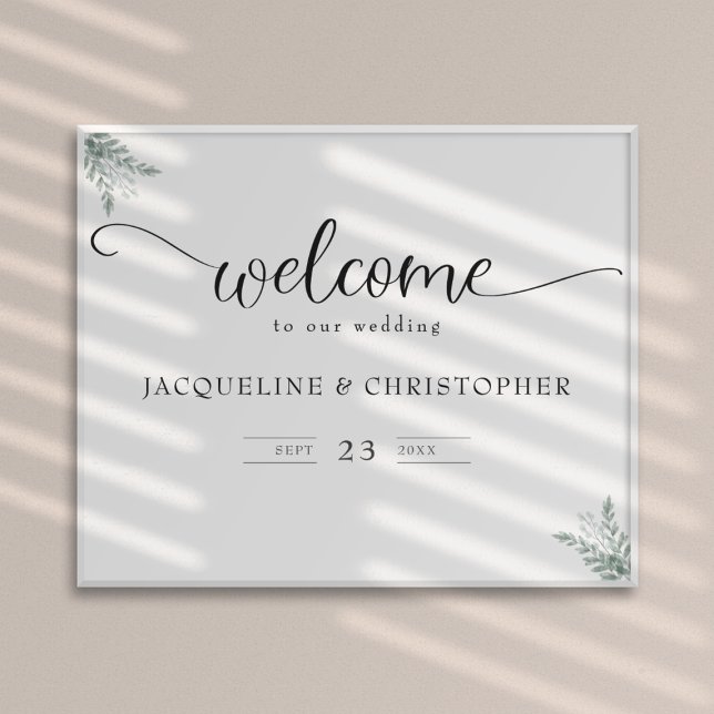 Póster  Eucalyptus Wedding Welcome Sign (Subido por el creador)