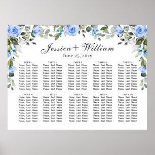 Póster Eucalyptus y Rosas 10 Tablas Boda SESIÓN GRÁFICO